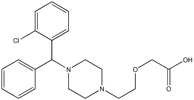 (RS)-2-[2-[4-[(2-Chloro-phenyl)phenylMethyl]piperazin-1-yl]ethoxy]aceticAcidDihydrochloride Struktur