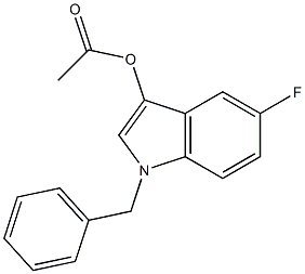 Acetic acid 1-benzyl-5-fluoro-1H-indol-3-yl ester Structure