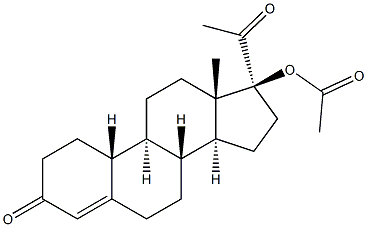 17-acetoxy-19-nor-17alpha-pregn-4-ene-3,20-dione Structure