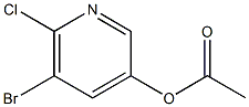 Acetic acid 5-broMo-6-chloro-pyridin-3-yl ester Structure