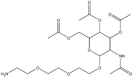 5-acetaMido-2-(acetoxyMethyl)-6-(2-(2-(2-aMinoethoxy)ethoxy)ethoxy)tetrahydro-2H-pyran-3,4-diyl diacetate|