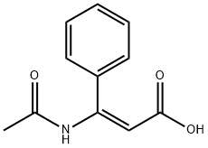 (E)-3-acetaMido-3-phenylacrylic acid Struktur