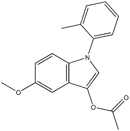 Acetic acid 5-Methoxy-1-o-tolyl-1H-indol-3-yl ester Structure