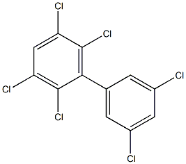 2,3,3',5,5',6-Hexachlorobiphenyl Solution 结构式