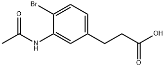 3-(3-acetaMido-4-broMophenyl)propanoic acid Structure