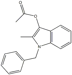 Acetic acid 1-benzyl-2-Methyl-1H-indol-3-yl ester Structure