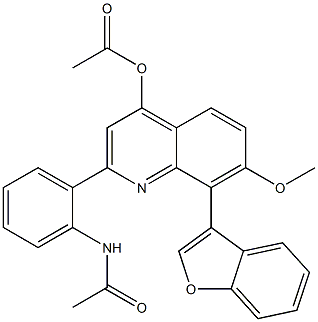 2-(2-acetaMidophenyl)-8-(benzofuran-3-yl)-7-Methoxyquinolin-4-yl acetate