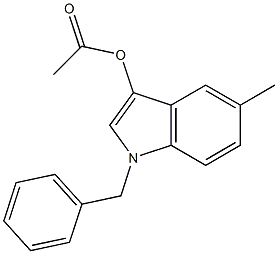Acetic acid 1-benzyl-5-Methyl-1H-indol-3-yl ester Structure