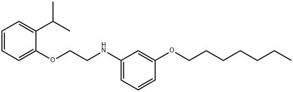 3-(Heptyloxy)-N-[2-(2-isopropylphenoxy)ethyl]-aniline Structure