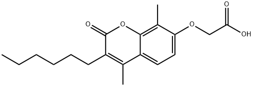 [(3-Hexyl-4,8-dimethyl-2-oxo-2H-chromen-7-yl)oxy]-acetic acid Structure