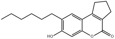 8-Hexyl-7-hydroxy-2,3-dihydrocyclopenta[c]chromen-4(1H)-one Structure