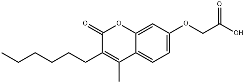[(3-Hexyl-4-methyl-2-oxo-2H-chromen-7-yl)oxy]-acetic acid Structure