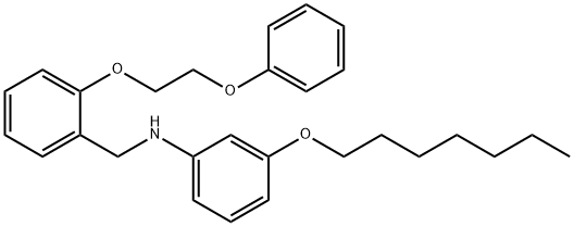 3-(Heptyloxy)-N-[2-(2-phenoxyethoxy)benzyl]aniline Structure