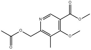 6-(AcetoxyMethyl)-4-Methoxy-5-Methyl-nicotinic Acid Methyl Ester Structure