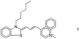4-[3-(3-Hexyl-2(3H)-benzothiazolylidene)-1-propen-1-yl]-1-methyl-quinolinium Iodide|
