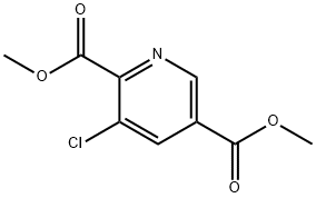 3-chloro-pyridine-2,5-dicarboxylic acid diMethyl ester Struktur