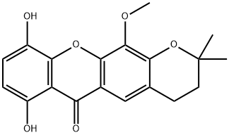 ガルシネキサントンA 化学構造式