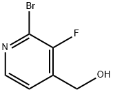 2-ブロモ-3-フルオロ-4-(ヒドロキシメチル)ピリジン 化学構造式