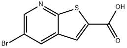 5-ブロモチエノ[2,3-B]ピリジン-2-カルボン酸 化学構造式