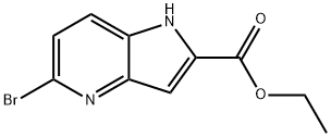 5-ブロモ-4-アザインドール-2-カルボン酸エチル 化学構造式