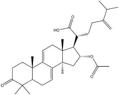 16-O-Acetylpolyporenic acid C|(16ALPHA)-16-(乙酰氧基)-24-亚甲基-3-氧代羊毛甾-7,9(11)-二烯-21-酸