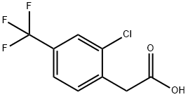 2-クロロ-4-トリフルオロメチルフェニル酢酸 化学構造式