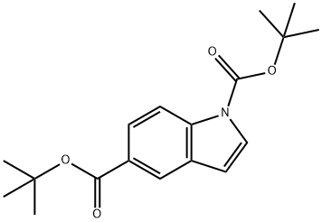 1H-Indole-1,5-dicarboxylic acid, 1,5-bis(1,1-diMethylethyl) ester Structure