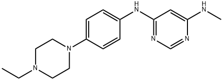 N4-(4-(4-乙基哌嗪-1-基)苯基)-N6-甲基嘧啶-4,6-二胺, 872511-35-8, 结构式