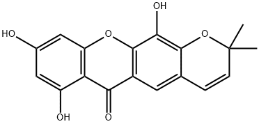 O-デメチルホルベキサントン 化学構造式