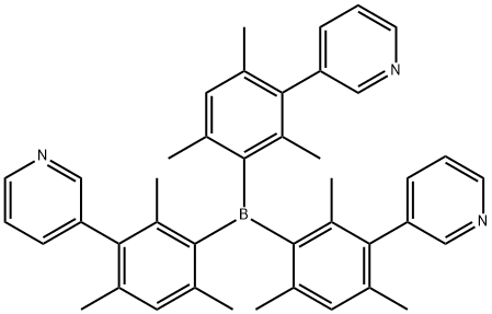 3TPYMB , Tris(2,4,6-triMethyl-3-(pyridin-3-yl)phenyl)borane Structure