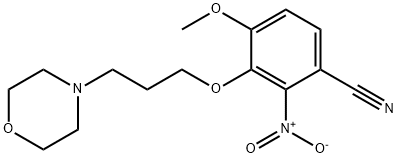 4-methoxy-3-(3-morpholinopropoxy)-2-nitrobenzonitrile Structure