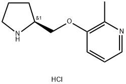 Pyridine, 2-methyl-3-[(2S)-2-pyrrolidinylmethoxy]-, dihydrochloride, 161416-61-1, 结构式