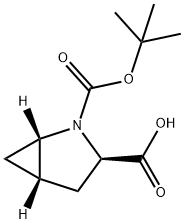 (1S,3R,5S)-2-(tert-butoxycarbonyl)-2-azabicyclo[3.1.0]hexane-3-carboxylic acid Struktur