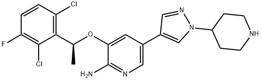 2-Pyridinamine, 3-[(1S)-1-(2,6-dichloro-3-fluorophenyl)ethoxy]-5-[1-(4-piperidinyl)-1H-pyrazol-4-yl]- price.