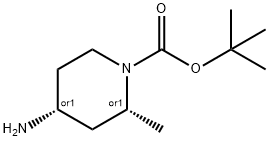 cis-tert-butyl 4-amino-2-methylpiperidine-1-carboxylate Struktur