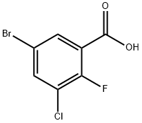 5-Bromo-3-chloro-2-fluorobenzoic acid Structure