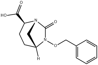 trans-6-benzyloxy-7-oxo-1,6-diazabicyclo[3.2.1]octane-2-carboxylic acid Structure