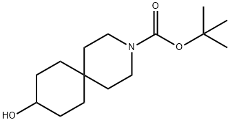 9-Hydroxy-3-aza-spiro[5.5]undecane-3-carboxylic acid tert-butyl ester Structure