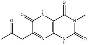 2,4,6(1H,3H,5H)-Pteridinetrione,  7-acetonyl-3-methyl-  (6CI) 结构式