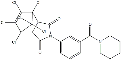 1,7,8,9,10,10-hexachloro-4-[3-(1-piperidinylcarbonyl)phenyl]-4-azatricyclo[5.2.1.0~2,6~]dec-8-ene-3,5-dione|