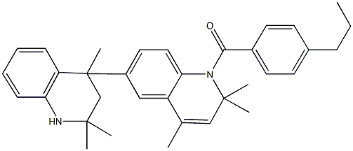 2,2,2',2',4,4'-hexamethyl-1'-(4-propylbenzoyl)-1,1',2,2',3,4-hexahydro-3,6'-biquinoline Structure