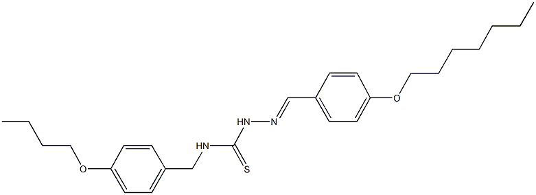4-(heptyloxy)benzaldehyde N-(4-butoxybenzyl)thiosemicarbazone Structure