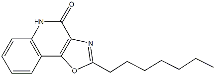 2-heptyl[1,3]oxazolo[4,5-c]quinolin-4(5H)-one 结构式