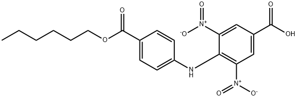 4-{4-[(hexyloxy)carbonyl]anilino}-3,5-bisnitrobenzoic acid|4-{4-[(hexyloxy)carbonyl]anilino}-3,5-bisnitrobenzoic acid