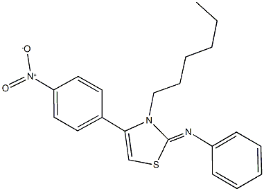 3-hexyl-4-{4-nitrophenyl}-2-(phenylimino)-2,3-dihydro-1,3-thiazole|
