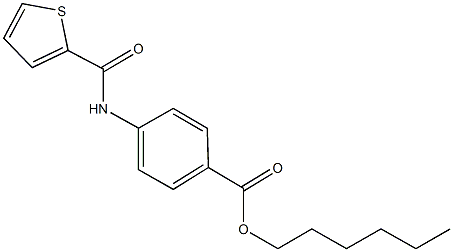 hexyl 4-[(2-thienylcarbonyl)amino]benzoate 结构式