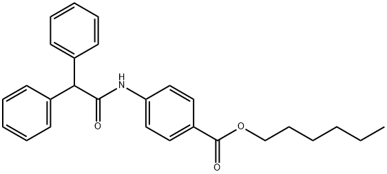 hexyl 4-[(diphenylacetyl)amino]benzoate Structure
