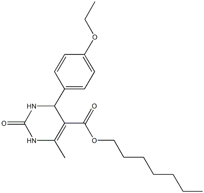 heptyl 4-(4-ethoxyphenyl)-6-methyl-2-oxo-1,2,3,4-tetrahydro-5-pyrimidinecarboxylate Structure
