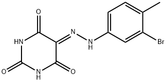 2,4,5,6(1H,3H)-pyrimidinetetrone 5-[(3-bromo-4-methylphenyl)hydrazone] Structure