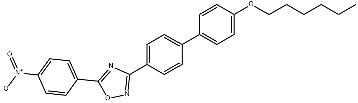 3-[4'-(hexyloxy)[1,1'-biphenyl]-4-yl]-5-{4-nitrophenyl}-1,2,4-oxadiazole Structure